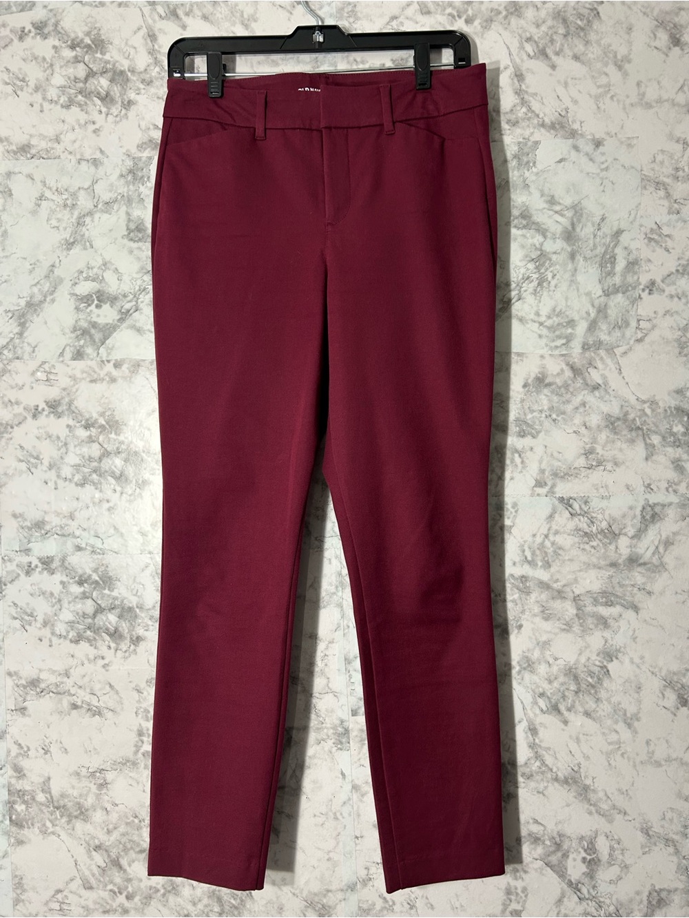 Old Navy Pixie High-Rise Pants in Deep Wine